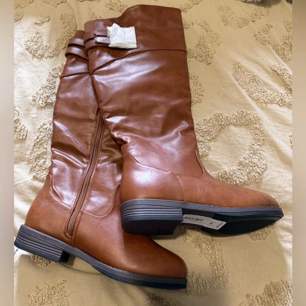 Journee Collection Tan Over the Knee Boots